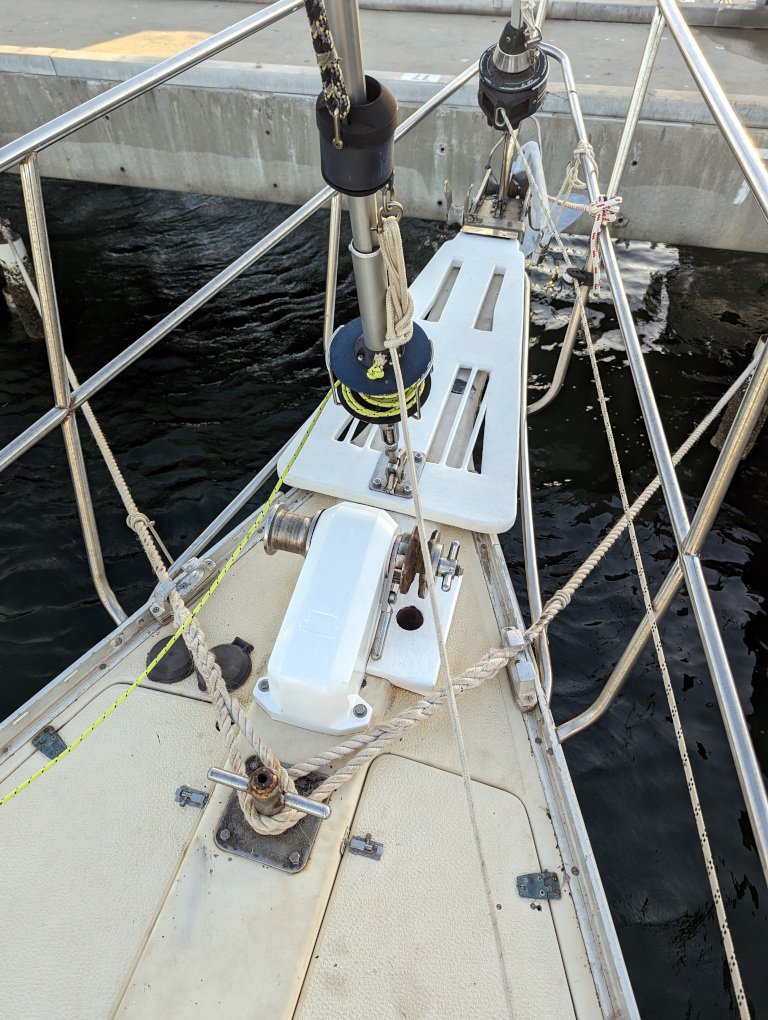 Anchor Winch and Hawse Block